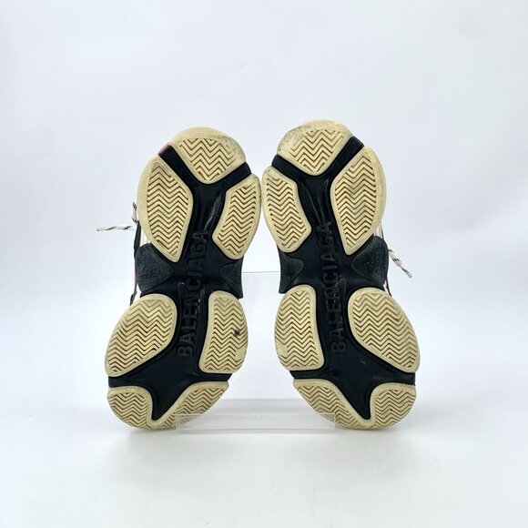 Balenciaga Mesh Nubuck Effect Fabric LED Womens Track  Balenciaga Triple S Womens Sneakers Pink/Black/Beige